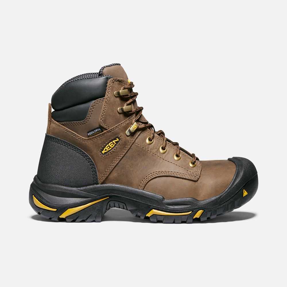 Keen Trekking Bot Erkek Kahverengi - Mt Vernon 6" (Steel Toe) - Türkiye TSBM83591